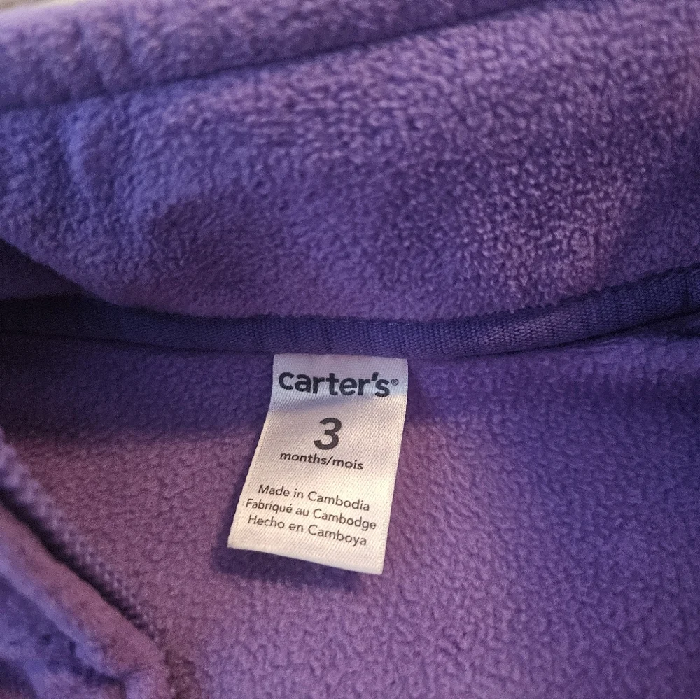 carters purple vest, 3 months